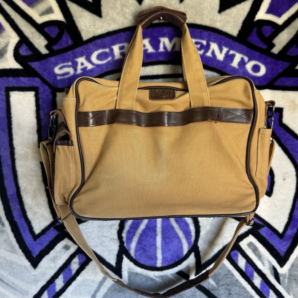 FLIGHT OUTFITTERS Bush Pilot Folio Bag Canvas Leather